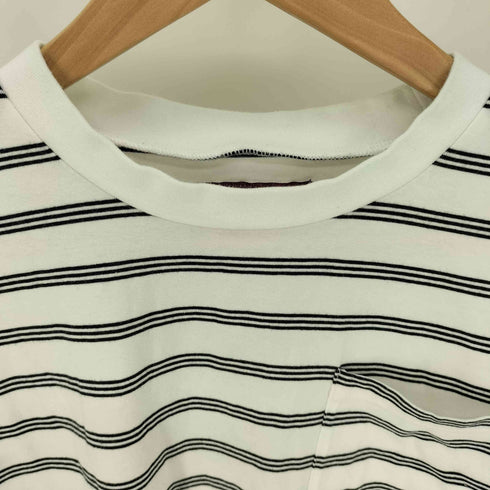ハイドアンドシーク HIDE AND SEEK ボーダー ポケット S/S Tシャツ メンズ import:XL