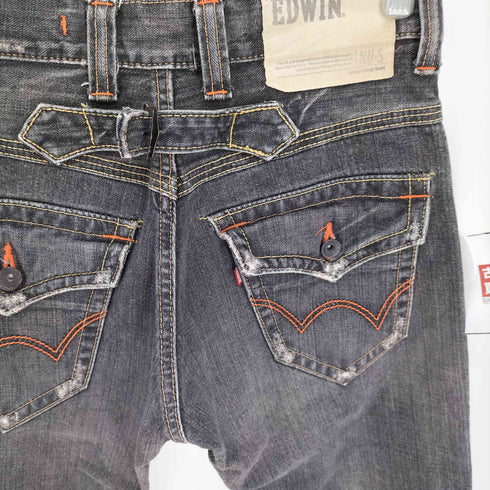エドウィン EDWIN 401XVS シンチバック オレンジステッチ フレア デニム パンツ Y2K レディース 28