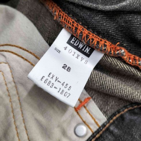 エドウィン EDWIN 401XVS シンチバック オレンジステッチ フレア デニム パンツ Y2K レディース 28