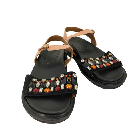 マルニ MARNI ビジューストラップサンダル レディース EUR:38