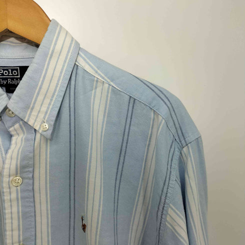 ポロラルフローレン POLO RALPH LAUREN ストライプ柄 ポニー刺繍オックスフォード長袖シャツ BDシャツ メンズ M