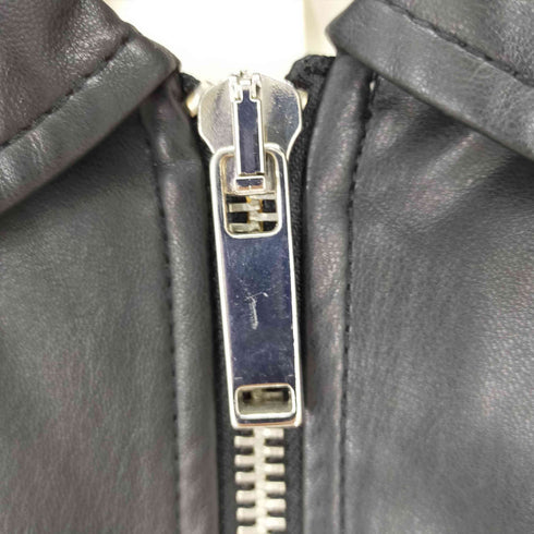 ザラ ZARA Knitted F/S Jacket レザー切替ジップアップブルゾン メンズ JPN:S
