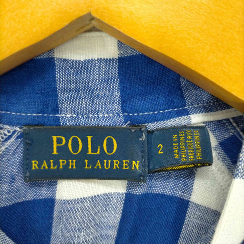 ポロラルフローレン POLO RALPH LAUREN チェックハーフボタンS/S ブラウス レディース JPN:2