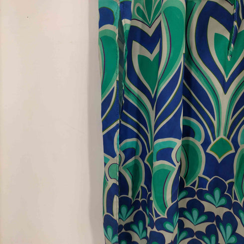 ザラ ZARA 幾何学柄 Vネック ワンピース レディース import:S