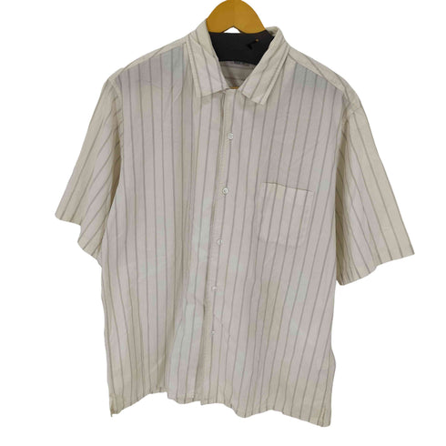 スティーブンアラン Steven Alan UTTER STRIPE OPEN COLLAR SHIRT ストライプ開襟シャツ メンズ import:XL