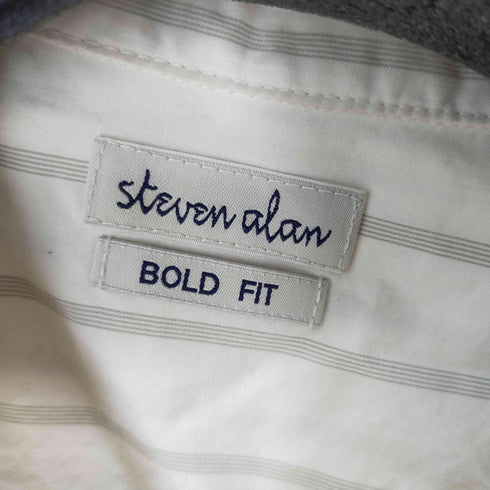 スティーブンアラン Steven Alan UTTER STRIPE OPEN COLLAR SHIRT ストライプ開襟シャツ メンズ import:XL