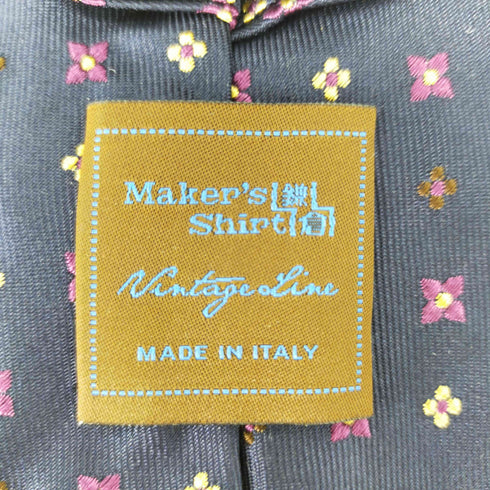 メーカーズシャツカマクラ Makers Shirt 鎌倉 総柄シルクネクタイ メンズ