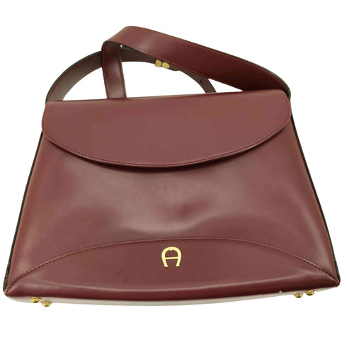アイグナー AIGNER リアルレザー フロントロゴショルダーバッグ レディース