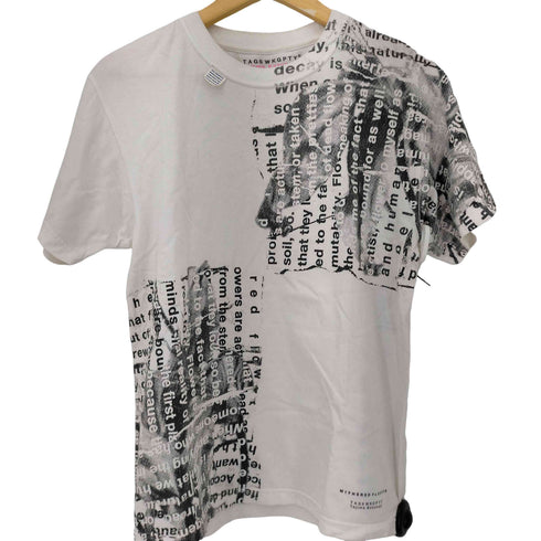 TAGS WKGPTY TAJIMA KAZUNALI WITHERED FLOWERS テキストプリントTシャツ メンズ JPN:S