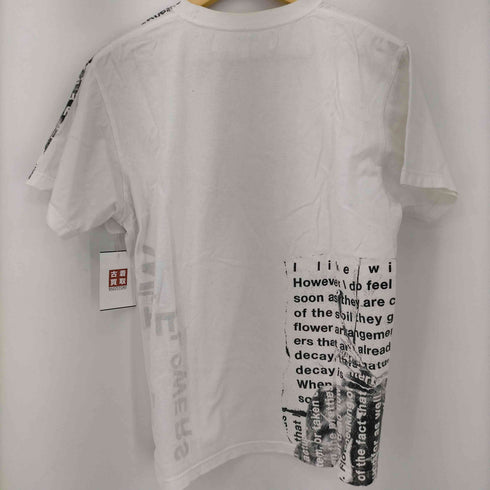 TAGS WKGPTY TAJIMA KAZUNALI WITHERED FLOWERS テキストプリントTシャツ メンズ JPN:S