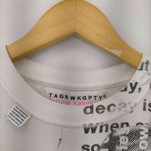 TAGS WKGPTY TAJIMA KAZUNALI WITHERED FLOWERS テキストプリントTシャツ メンズ JPN:S