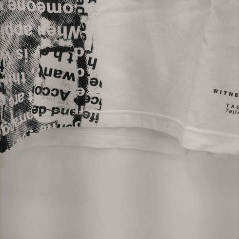 TAGS WKGPTY TAJIMA KAZUNALI WITHERED FLOWERS テキストプリントTシャツ メンズ JPN:S