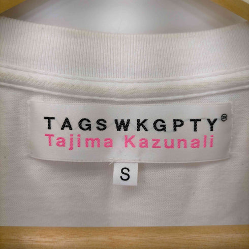 TAGS WKGPTY TAJIMA KAZUNALI WITHERED FLOWERS テキストプリントTシャツ メンズ JPN:S