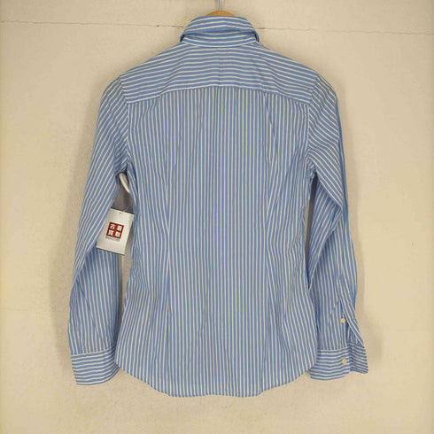 ラルフローレン RALPH LAUREN CUSTOM FIT BD ポニー刺繍ストライプL/S シャツ レディース JPN:4