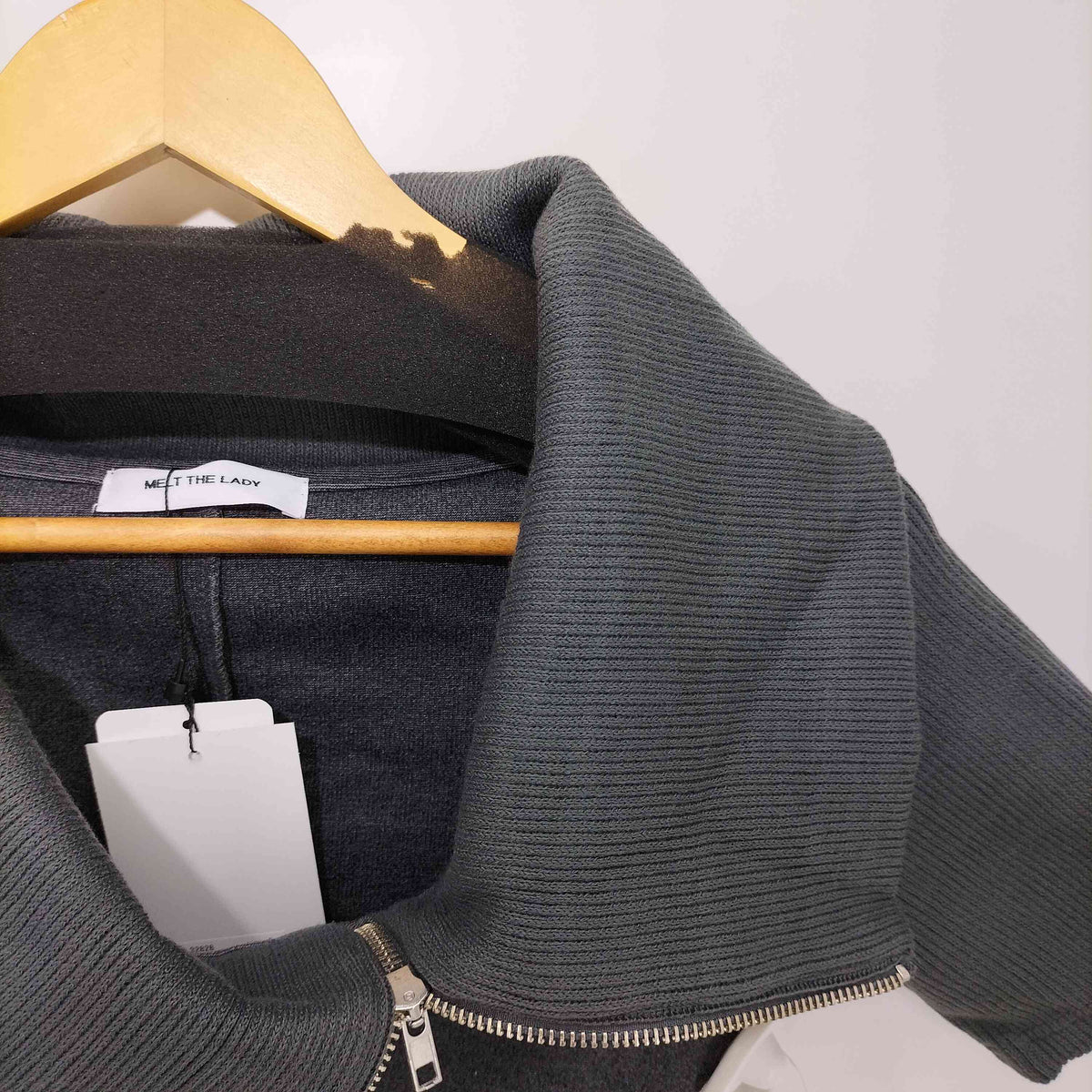 melt the lady slash zip up mini dress