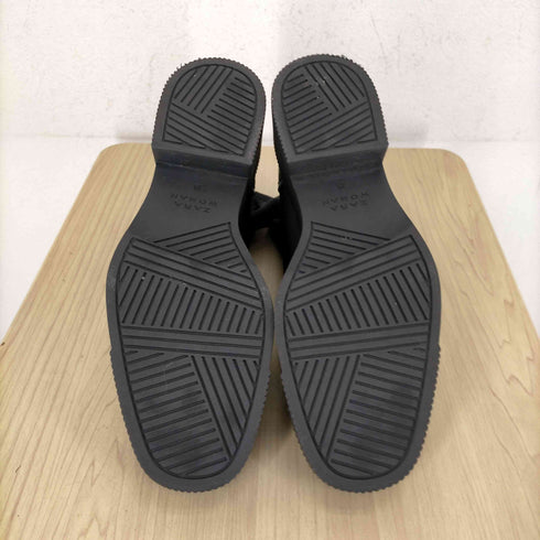 ザラ ZARA ブラックテクニカル素材ハイカットスニーカー レディース EUR:39