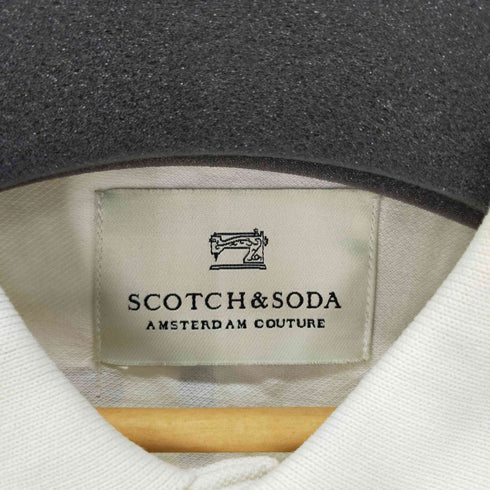 スコッチアンドソーダ SCOTCH&SODA フロントワンポイントポロシャツ ナンバリング刺繍 メンズ import:M