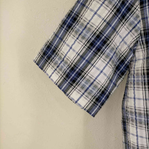 カンサイヤマモトオム KANSAI YAMAMOTO HOMME 00s ボタンダウン シアサッカーS/Sシャツ メンズ JPN:L