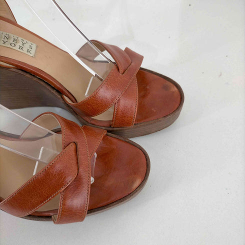 バーニーズニューヨーク BARNEYS NEWYORK MADE IN ITALY ウェッジソール レザーヒールサンダル レディース