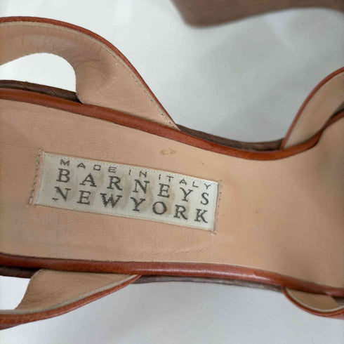 バーニーズニューヨーク BARNEYS NEWYORK MADE IN ITALY ウェッジソール レザーヒールサンダル レディース