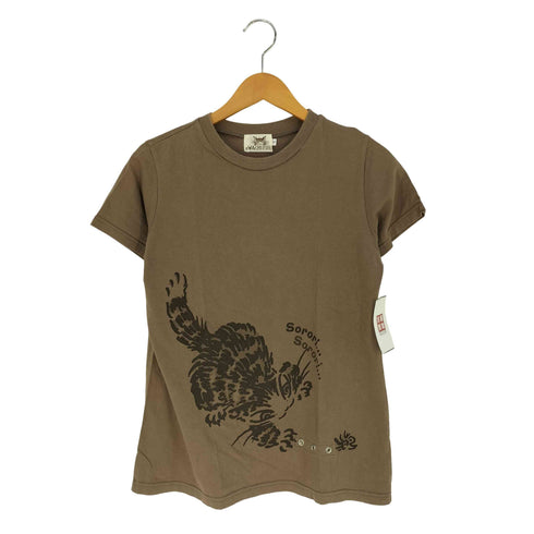 フルギ WACHIFIELD 猫 アニマルプリント クルーネックTシャツ レディース LF