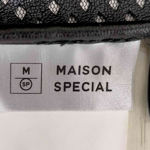 メゾンスペシャル MAISON SPECIAL ヴィーガンレザービッグパンチングカラー レディース