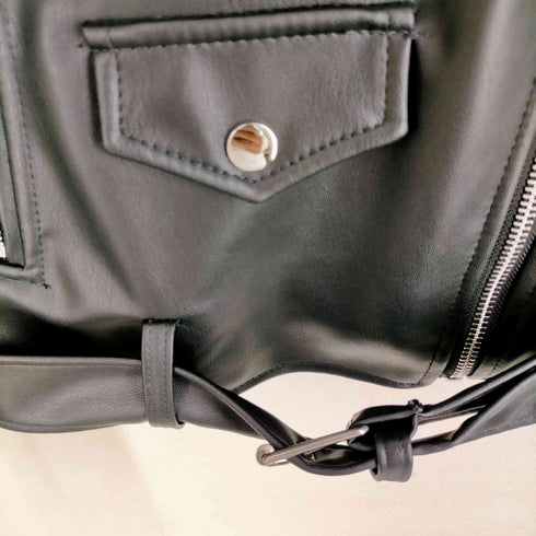 ザラ ZARA フェイクレザー ライダースジャケット レディース JPN:S
