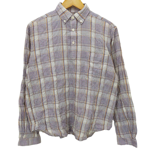 スピナーベイト SPINNER BAIT ハーフボタンボタンダウンチェックシャツ メンズ 40