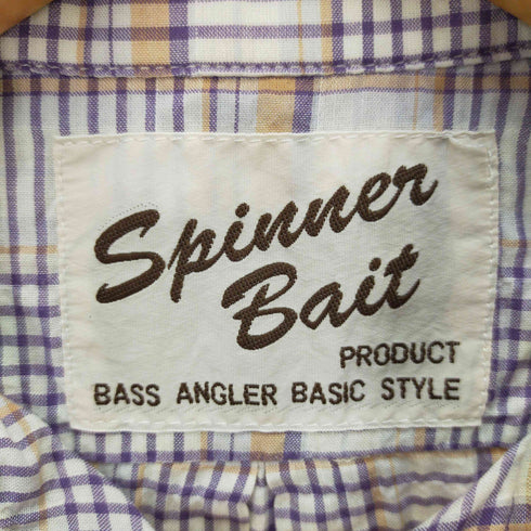 スピナーベイト SPINNER BAIT ハーフボタンボタンダウンチェックシャツ メンズ 40