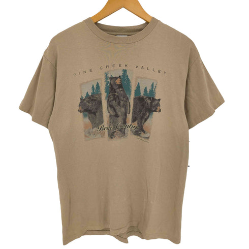 アンビル Anvil 00s PINE CREEK VALLE BEAR アニマルTシャツ メンズ import:L
