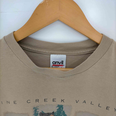 アンビル Anvil 00s PINE CREEK VALLE BEAR アニマルTシャツ メンズ import:L