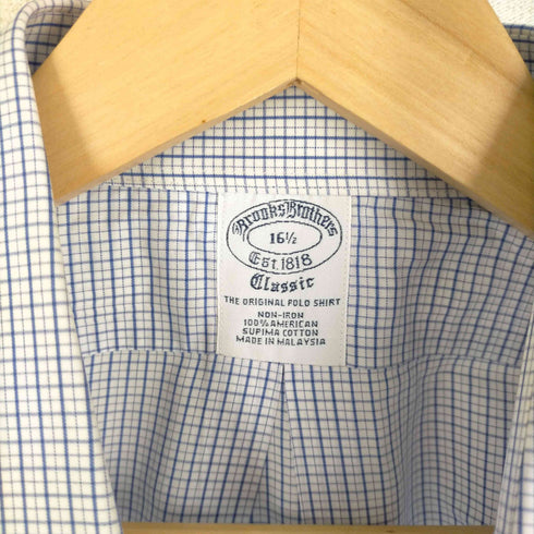 ブルックスブラザーズ BROOKS BROTHERS スーピマコットン チェック柄ボタンダウンシャツ メンズ 16 1/2