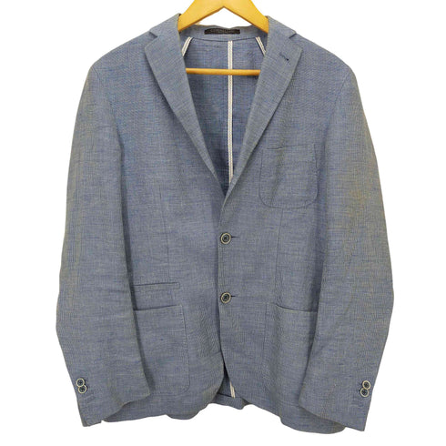 コルネリアーニ Corneliani イタリア製 2Bリネン混テーラードジャケット メンズ 46