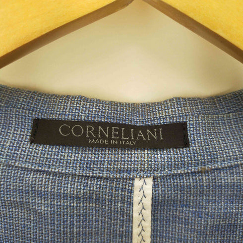 コルネリアーニ Corneliani イタリア製 2Bリネン混テーラードジャケット メンズ 46