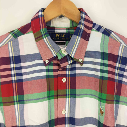 ポロラルフローレン POLO RALPH LAUREN CLASSIC FIT ポニー刺繍 マドラスチェックシャツ メンズ import:L