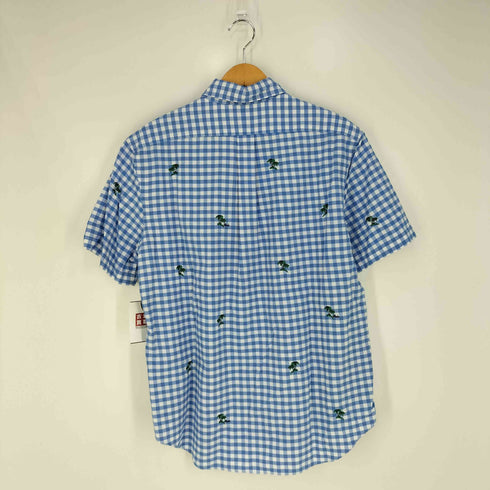 ポロラルフローレン POLO RALPH LAUREN CLASSIC FIT ポニー刺繍 ヤシの木刺繍 ボタンダウンギンガムチェックシャツ メンズ import:L