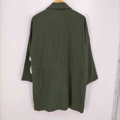 ザラ ZARA レーヨンリネン混 ラスティックコート チェスターコート レディース import:S