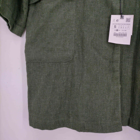ザラ ZARA レーヨンリネン混 ラスティックコート チェスターコート レディース import:S