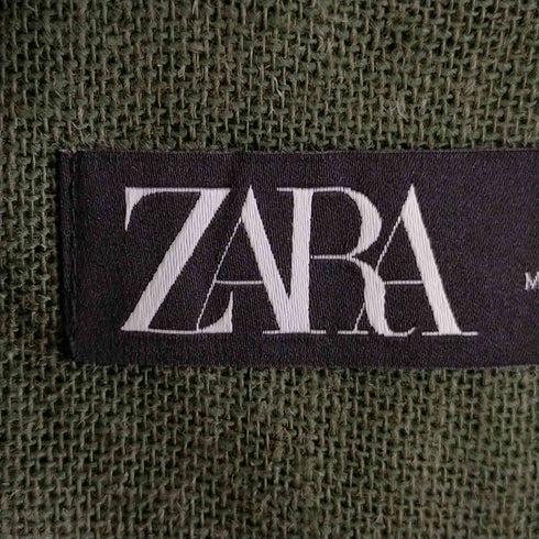 ザラ ZARA レーヨンリネン混 ラスティックコート チェスターコート レディース import:S