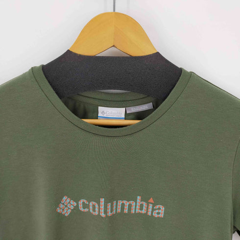 コロンビア Columbia ロゴプリントクルーネックS/Sカットソー レディース JPN:L