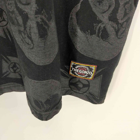 GONZO SURF 総柄Tシャツ ドクロ アイアンクロス メンズ JPN:L