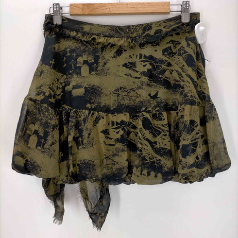 ヒステリックグラマー HYSTERIC GLAMOUR ドクロデザイン総柄スカート レディース
