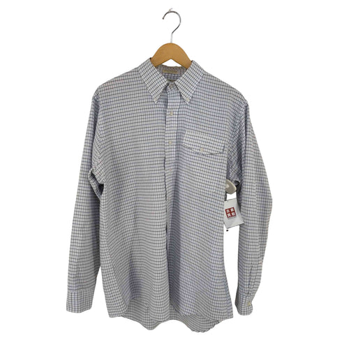エルエルビーン L.L.Bean 80s MADE IN USA コットンポリ 片ポケボタンダウンL/Sチェックシャツ メンズ 16 1/2 - 35