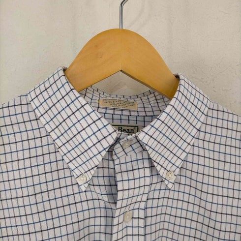 エルエルビーン L.L.Bean 80s MADE IN USA コットンポリ 片ポケボタンダウンL/Sチェックシャツ メンズ 16 1/2 - 35