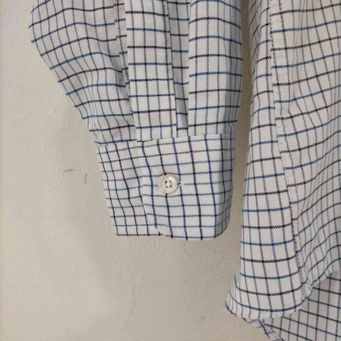 エルエルビーン L.L.Bean 80s MADE IN USA コットンポリ 片ポケボタンダウンL/Sチェックシャツ メンズ 16 1/2 - 35