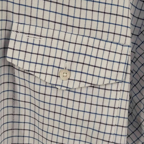 エルエルビーン L.L.Bean 80s MADE IN USA コットンポリ 片ポケボタンダウンL/Sチェックシャツ メンズ 16 1/2 - 35