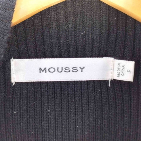 マウジー moussy W ZIP KNIT TOP ダブルジップニットトップス レディース FREE
