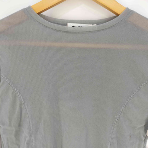 マウジー moussy FLOCKEY TULLE TOP フロッキーチュールトップス レディース FREE