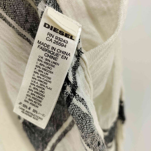 ディーゼル DIESEL リネン混 フリンジ ストール レディース