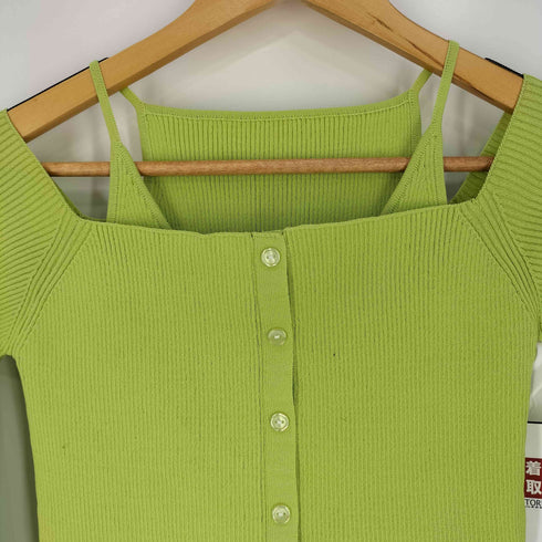 マウジー moussy SHOULDER CARDIGAN&CAMI SET オフショルダーカーディガン キャミソールセット レディース FREE